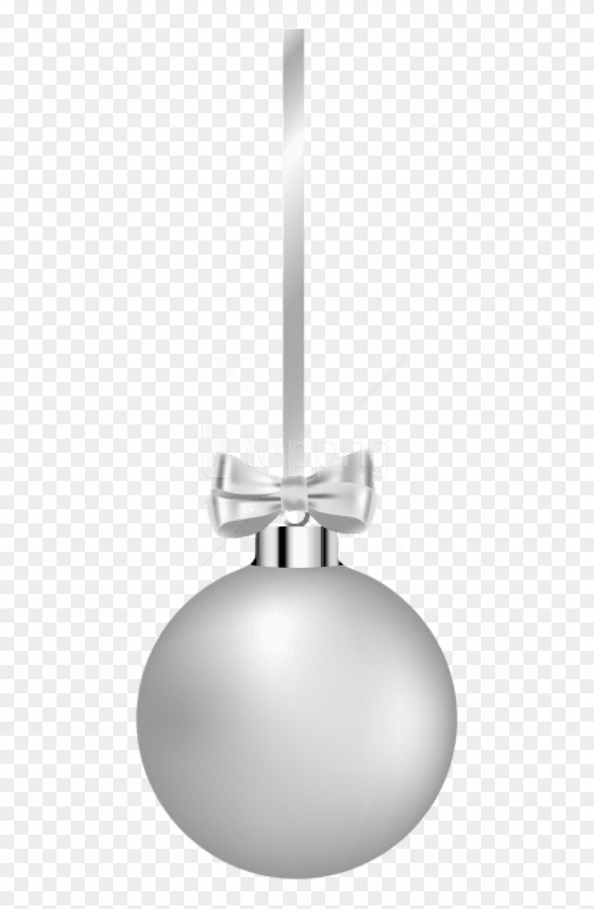 Free Png White Hanging Christmas Ball Png - Christmas White Ball Png Clipart #2917563