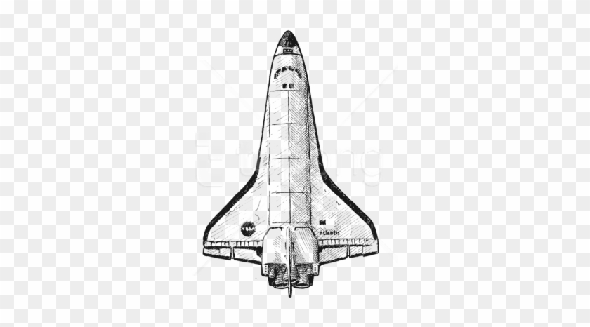 Free Png Download Space Shuttle Black And White Png - Portable Network Graphics Clipart