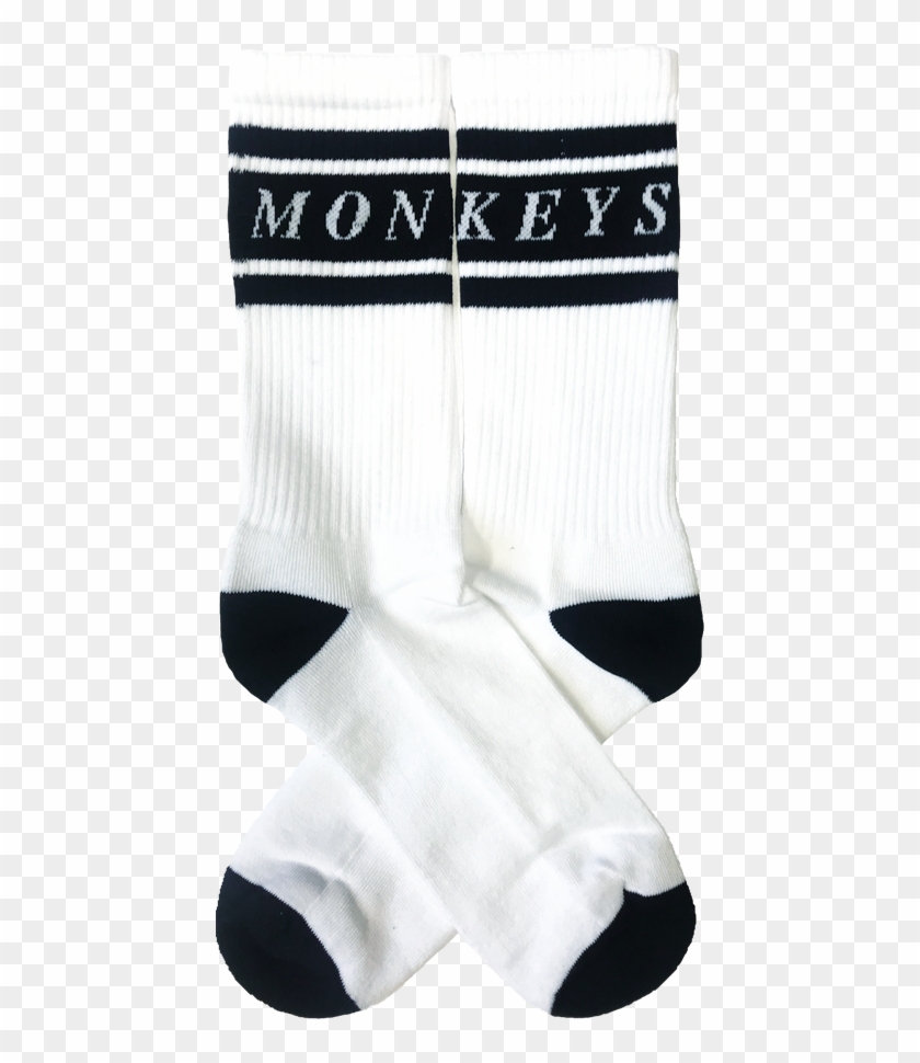 Monkeys White Sports Socks - Arctic Monkeys Socks Merch Clipart #2918166