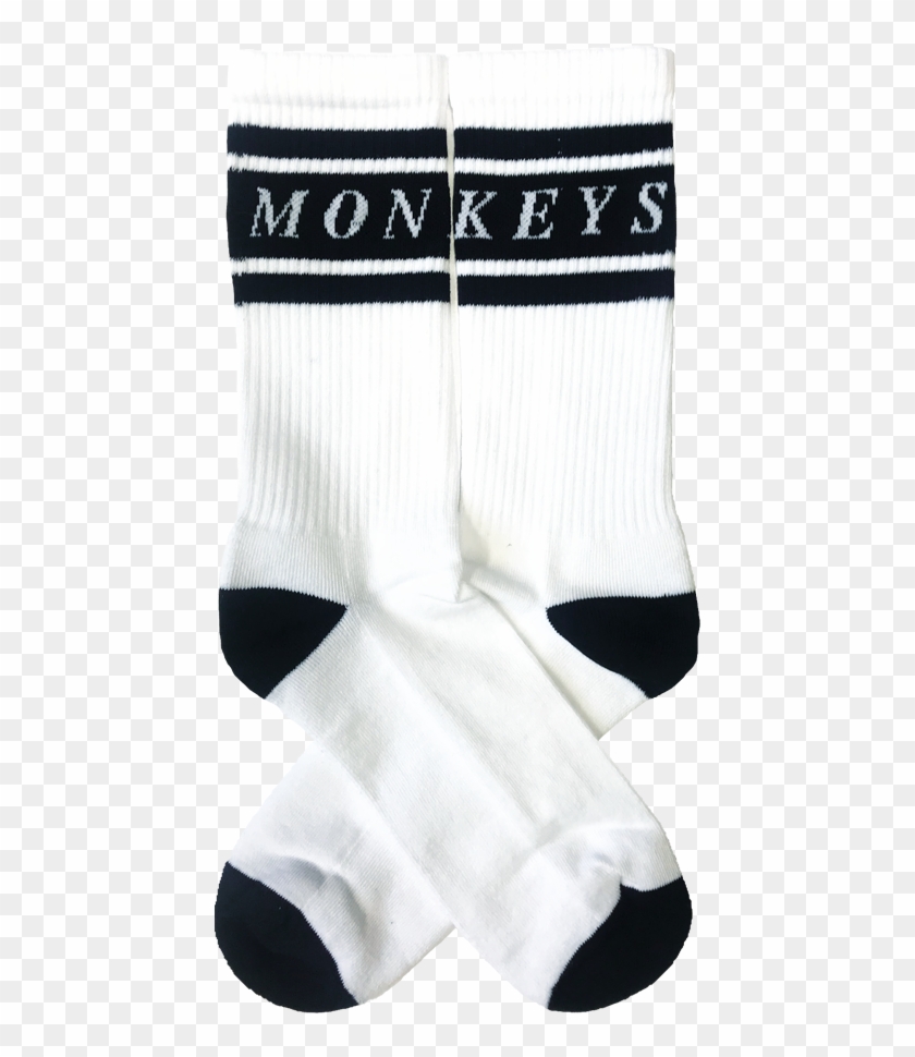 Monkeys White Sports Socks - Arctic Monkeys Socks Merch Clipart