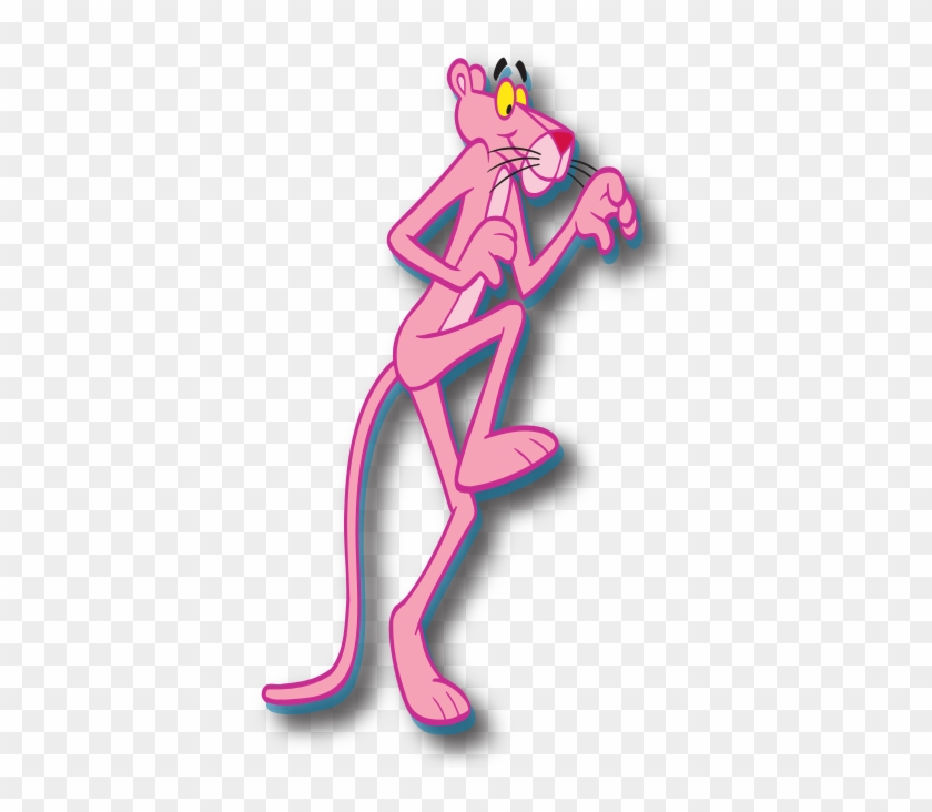 Pink Panther Tip Toeing Clipart