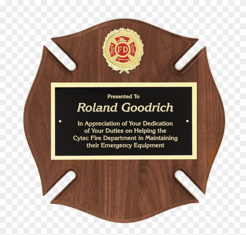 Firefighter Maltese Cross Plaque Clipart #2918506