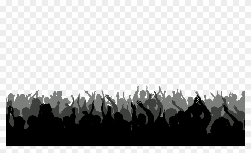 Silhouette Crowd Png Hd Quality - Crowd Cheering Clipart Transparent Png #2918593
