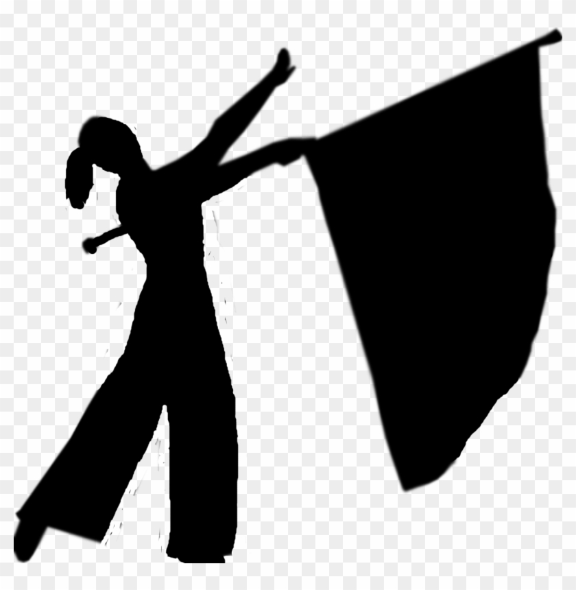 Color Guard Silhouette 2 Interesting Things Color - Color Guard Silhouette Png Clipart #2918845