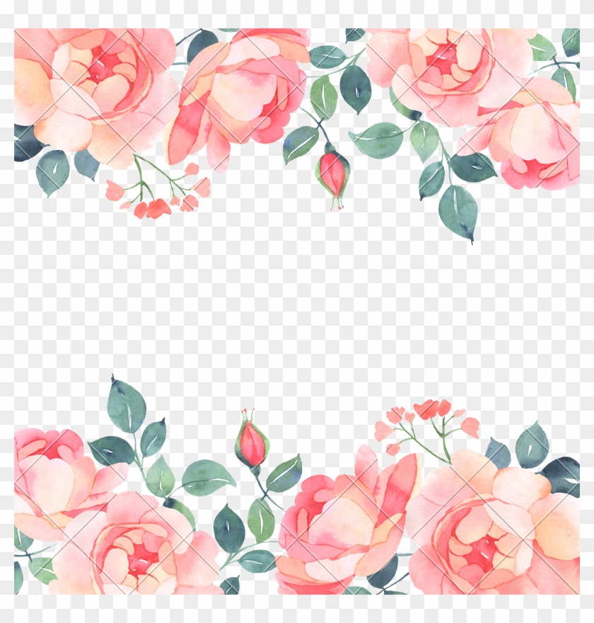 Romantic Roses Watercolor Background - Watercolour Background Free Flower Clipart #2918926