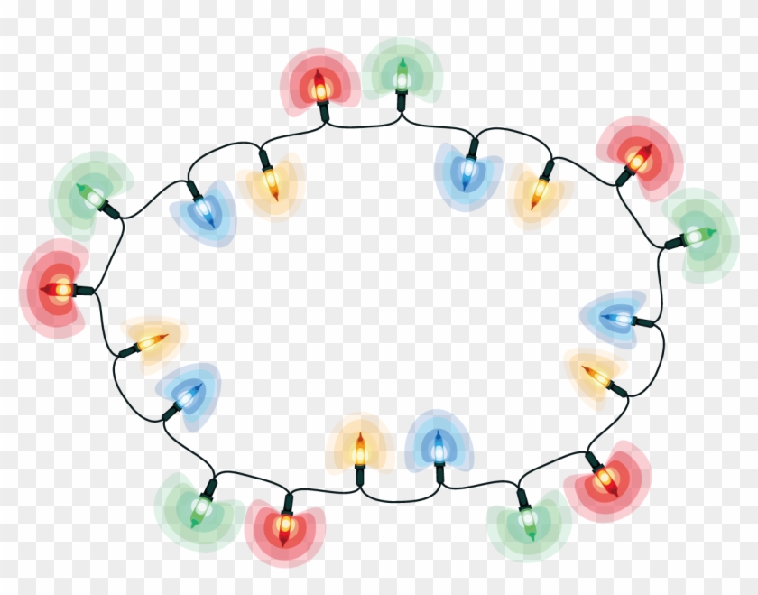 Beads Vector String - Christmas Lights Ring Png Clipart #2919130