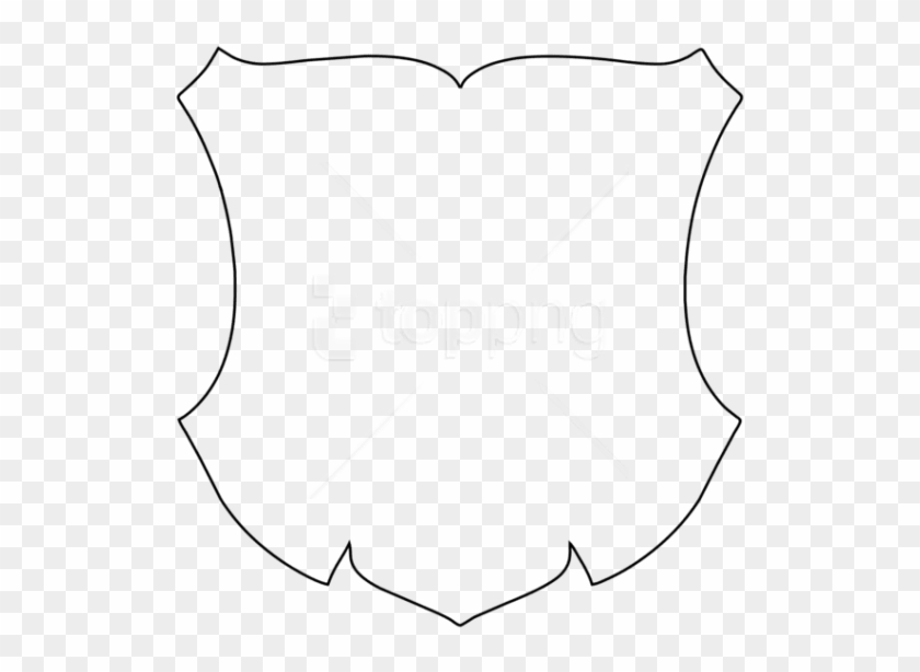 Free Png Shield Template Png Png Image With Transparent - Line Art Clipart