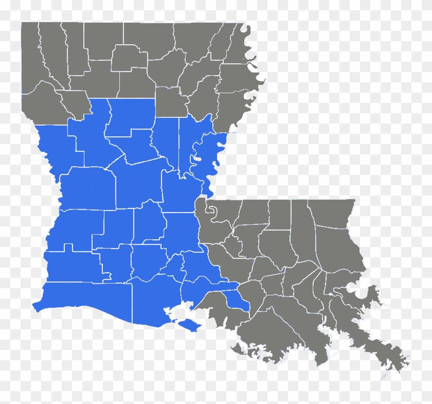 In 1999 The Court Was Dedicated & Renamed In Honor - Map Of Acadiana Louisiana Clipart #2919342