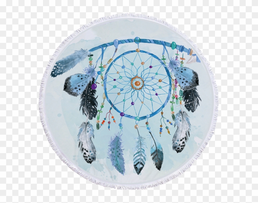 Boho Flowers Dreamcatcher , Png Download - Towel Clipart #2919989