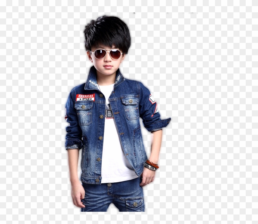 Boy Kids In Jeans Png - Outerwear Clipart #2920289