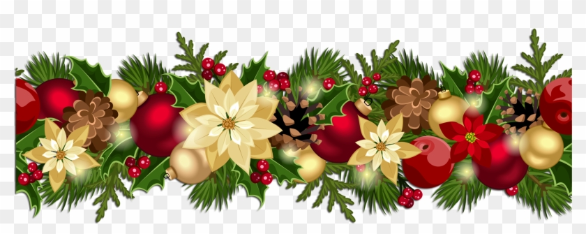 5 Christmas Miracle - Christmas Garland Clipart - Png Download
