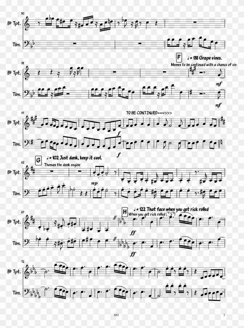 Meme Medley Sheet Music Composed By Arranged By Some - Free Sheet Music Pack Up Your Troubles Clipart #2920910