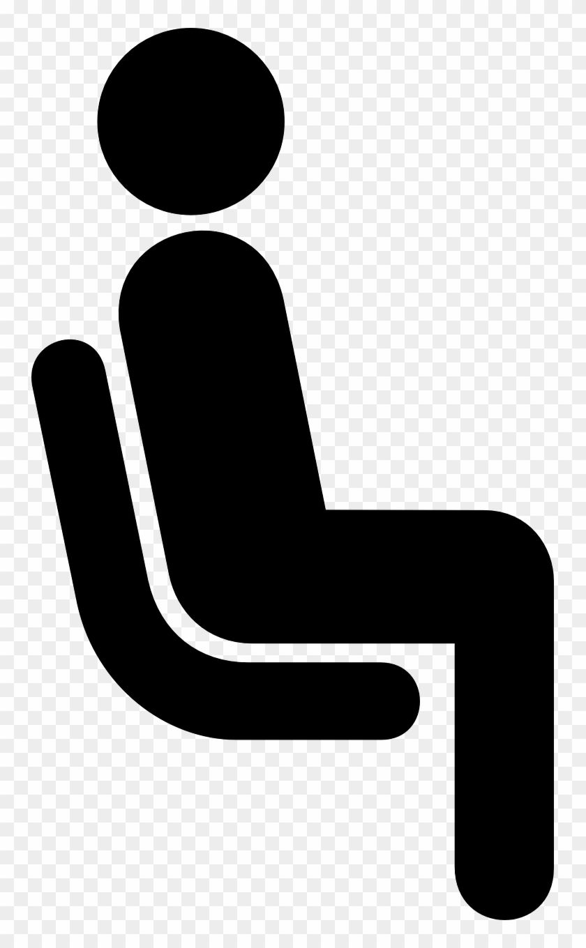 Man Sitting Chair Waiting Png Image - Stick Figure Sitting On Chair Clipart #2921083
