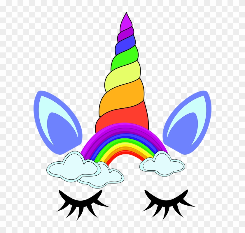 Download Unicorn Unicorn Face Rainbow Cute Pretty Colorful - Cara