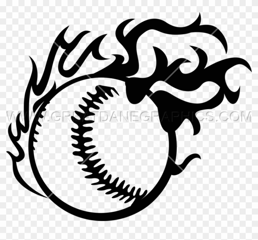 Jpg Black And White Stock Fireball Baseball - Baseball Fireball Logo Clipart