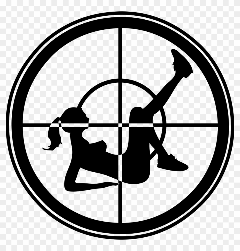 Chicks On Kicks - Gunsight Target Clipart