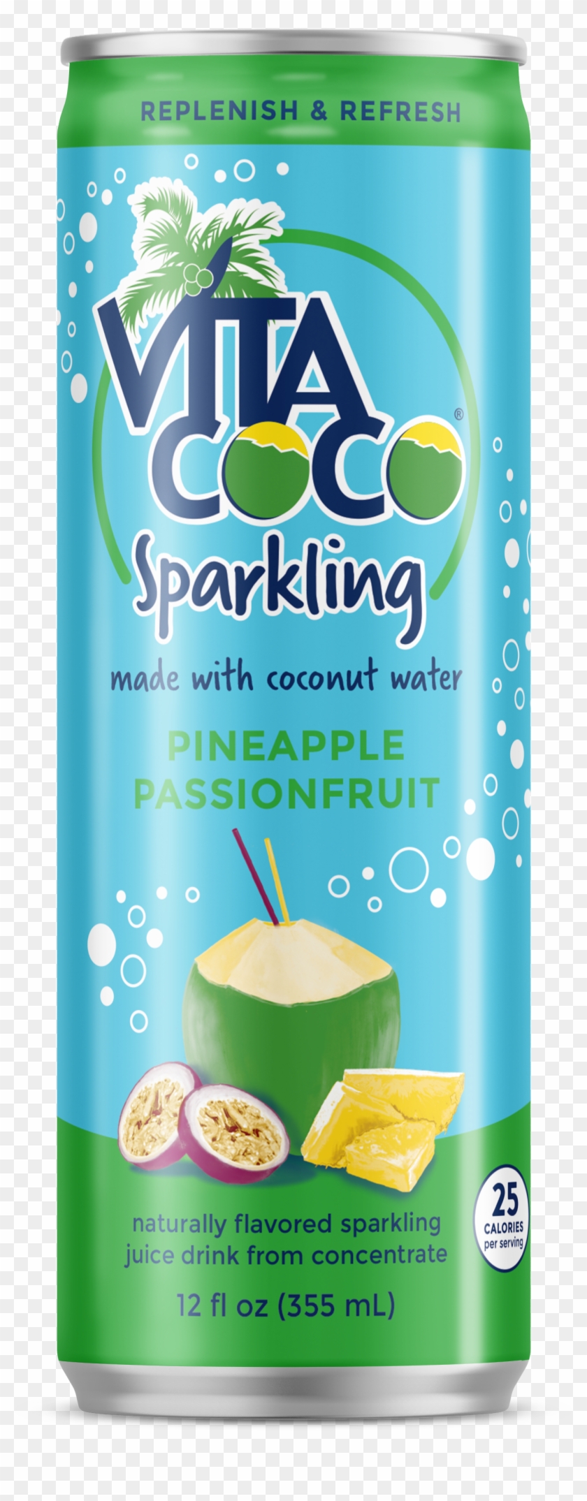 1528309754-us Vcs Pineapplepassionfruit 355ml Render - Vita Coco Sparkling Pineapple Passion Fruit Clipart #2924612