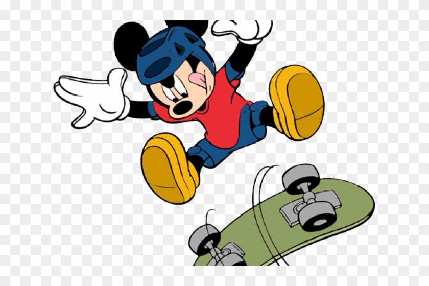 Skateboard Clipart Mickey Mouse Clubhouse - Skateboard Mickey Png Transparent Png #2924649