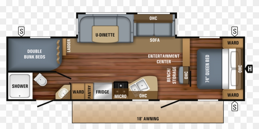 Interior Color - Tumbleweed - 2018 Jayco Jay Flight Slx 287bhs Clipart #2924756