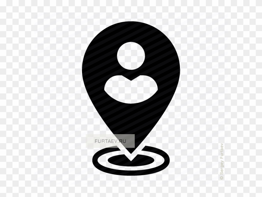 Vector Icon Of Map Marker Showing Man Position - User Icon Map Png Clipart