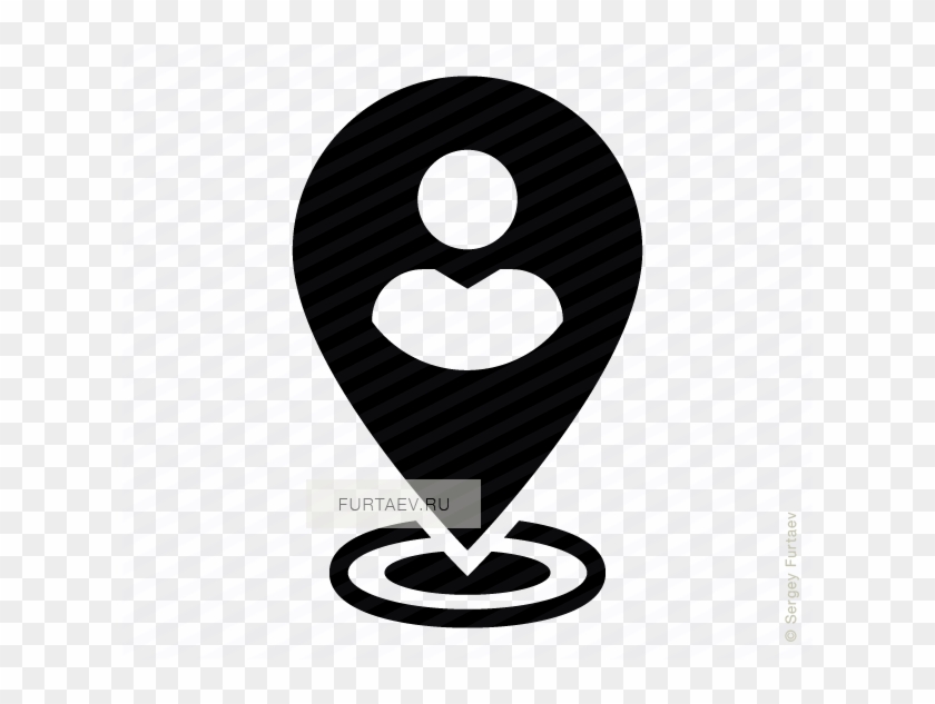 Vector Icon Of Map Marker Showing Man Position - User Icon Map Png Clipart #2924984