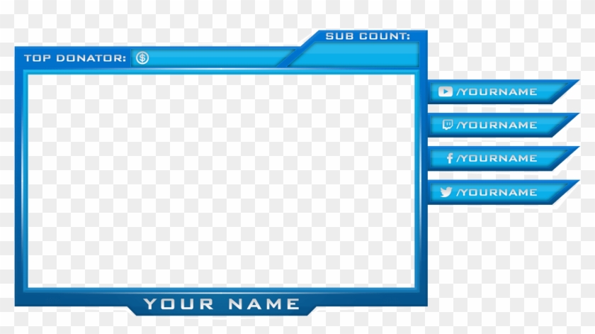 Black Facecam Overlay Template Clipart