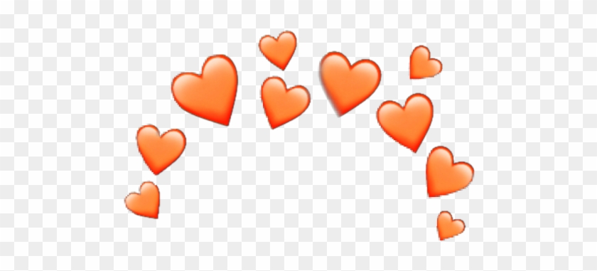 #orange #heart #crown #heartcrown #sticker #random - Broken Heart Crown Png Clipart