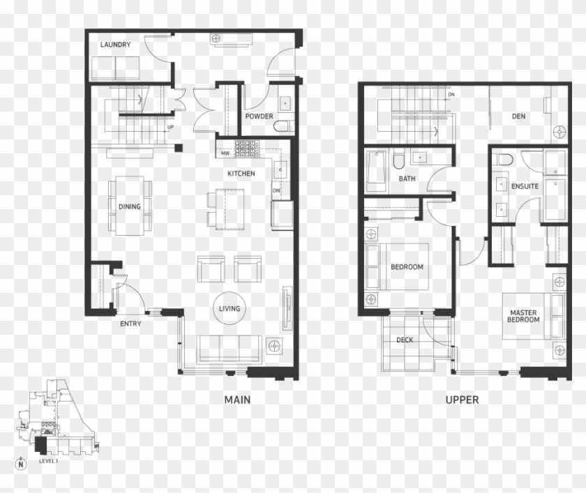 Townhome-a - Floor Plan Clipart