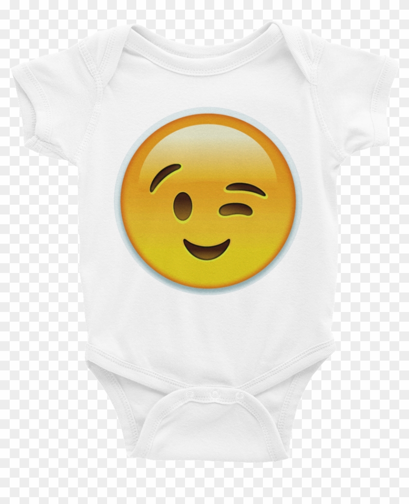 Emoji Baby Short Sleeve One Piece - Smiley Clipart