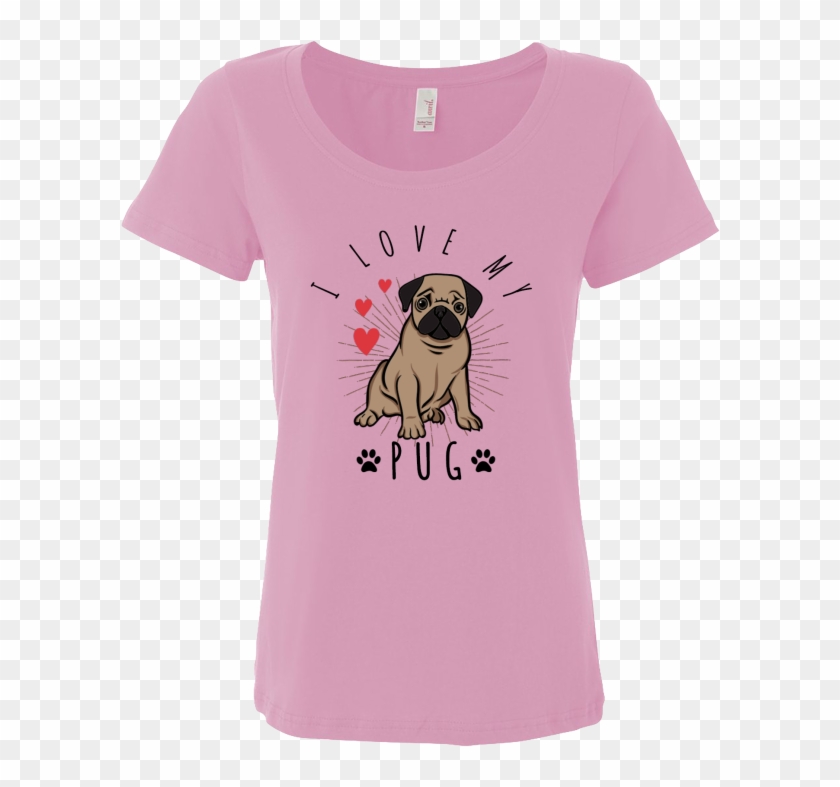 I Love My Pug - Magical T Shirt Design Clipart
