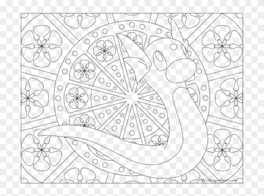 Adult Pokemon Coloring Page Dratini - Adult Coloring Pages Pokemon Clipart #2927552