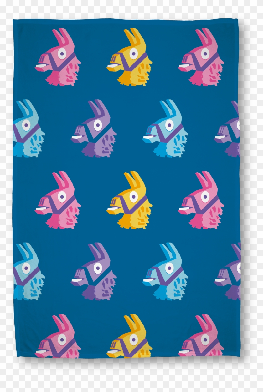 Fortnite Llama Fleece Blue With Multicolored Llama - Koinobori Clipart