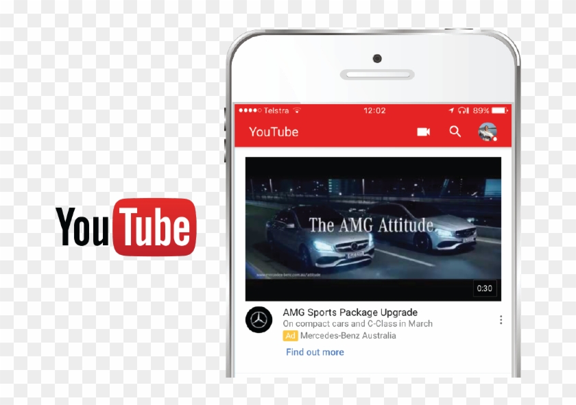 Leverage Off The Youtube Network That Helped Launch - Mercedes Youtube Ad Clipart
