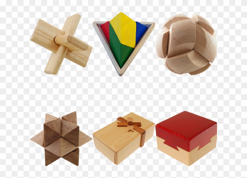 A Set Of 6 Wood Puzzles - Star Of David Wood Puzzle Clipart #2927964