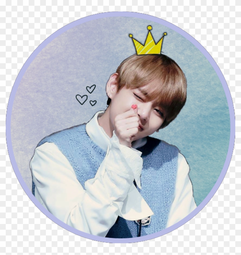 Bts V Taehyung Taetae Kimtaehyung - Bts Taehyung Circle Png Clipart