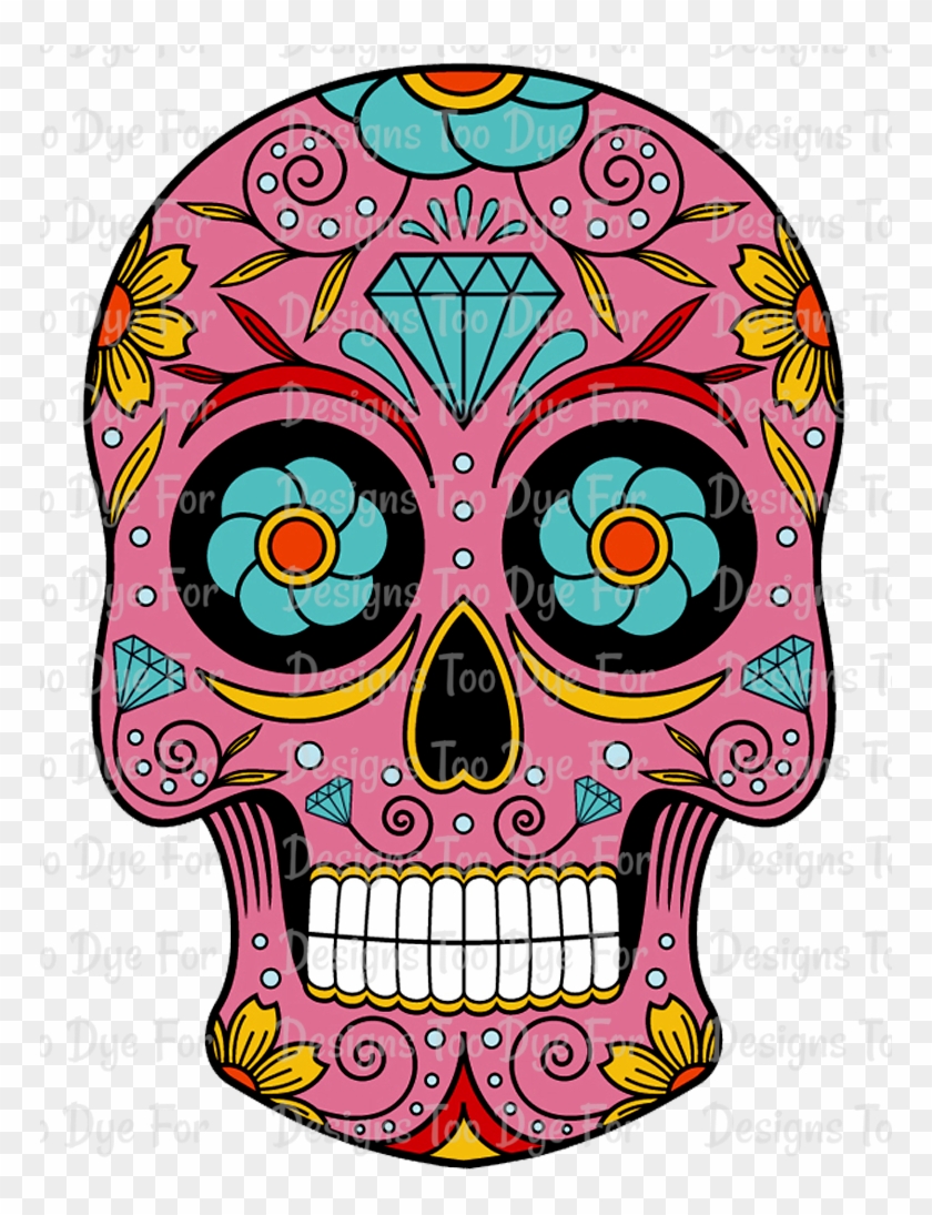 Sugar Skull - Pink - Caveira Mexicana Pink Clipart #2929023