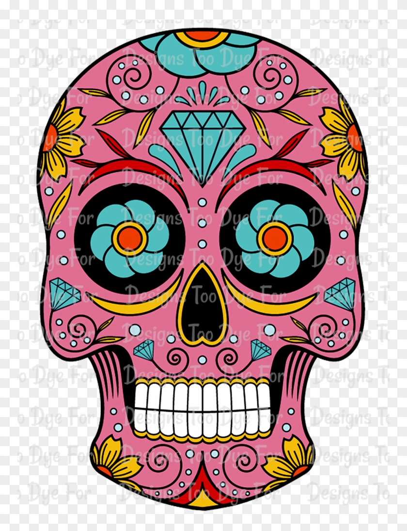 Sugar Skull - Pink - Caveira Mexicana Pink Clipart