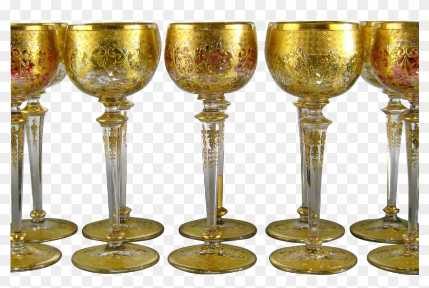 Gold Wine Glass Png - Gold Wine Glasses Clipart