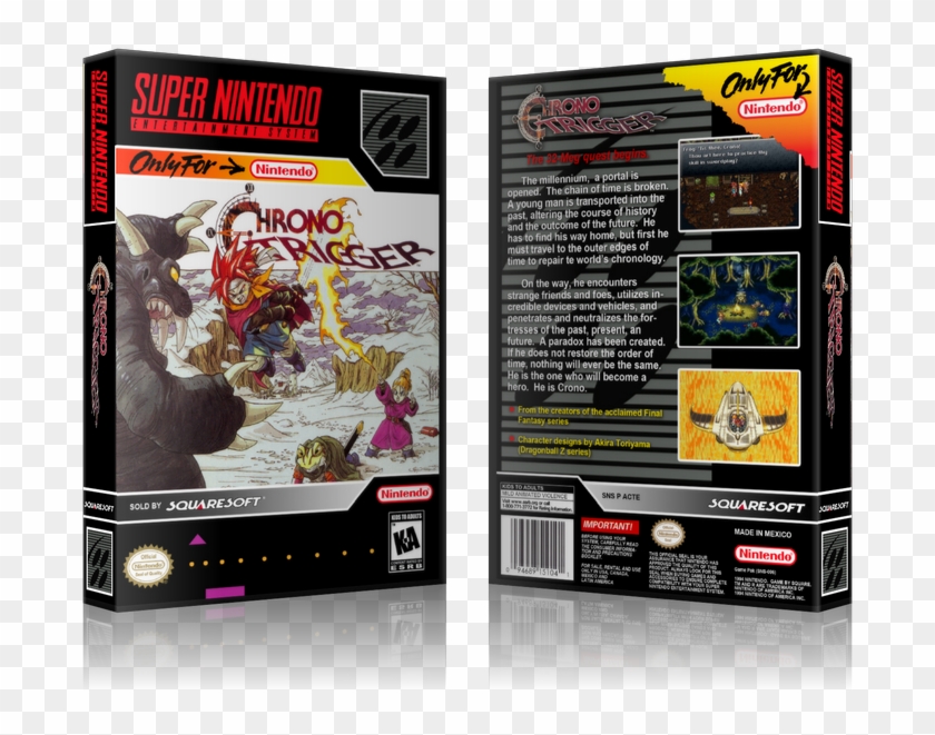 Chrono Trigger Replacement Nintendo Snes Game Case - Secret Of Mana 2 Cover Clipart #2929153