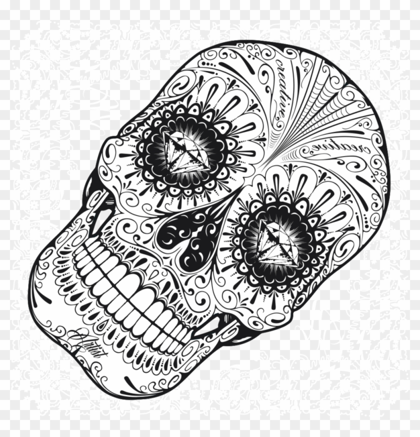 Illustration Nick Harborne - Sugar Skull Illustration Clipart #2929211