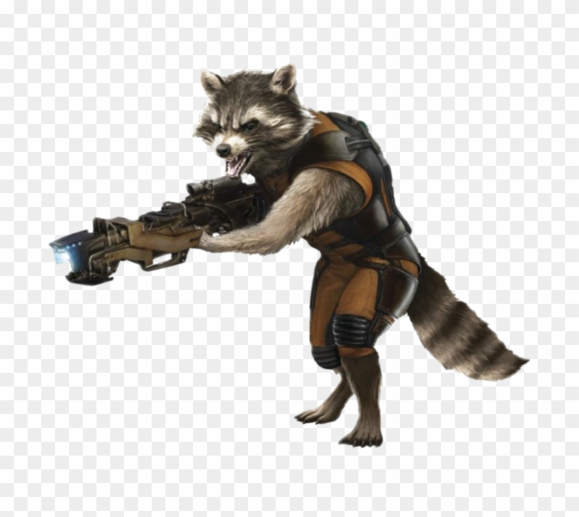 Rocket Raccoon Png Image Background - Guardians Of The Galaxy Rocket Png Clipart #2929311