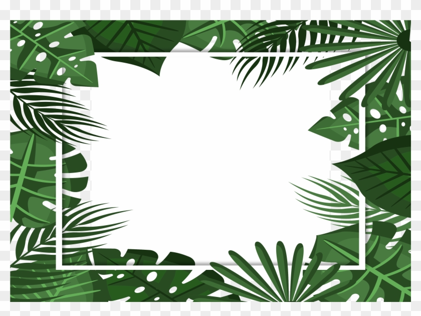 Tropical Frame No Shadow - Illustration Clipart