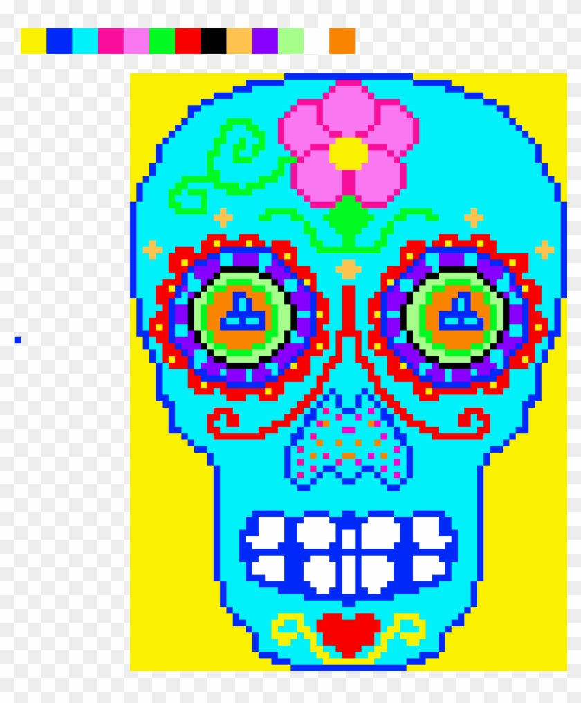 Sugar Skull - Circle Clipart #2929392