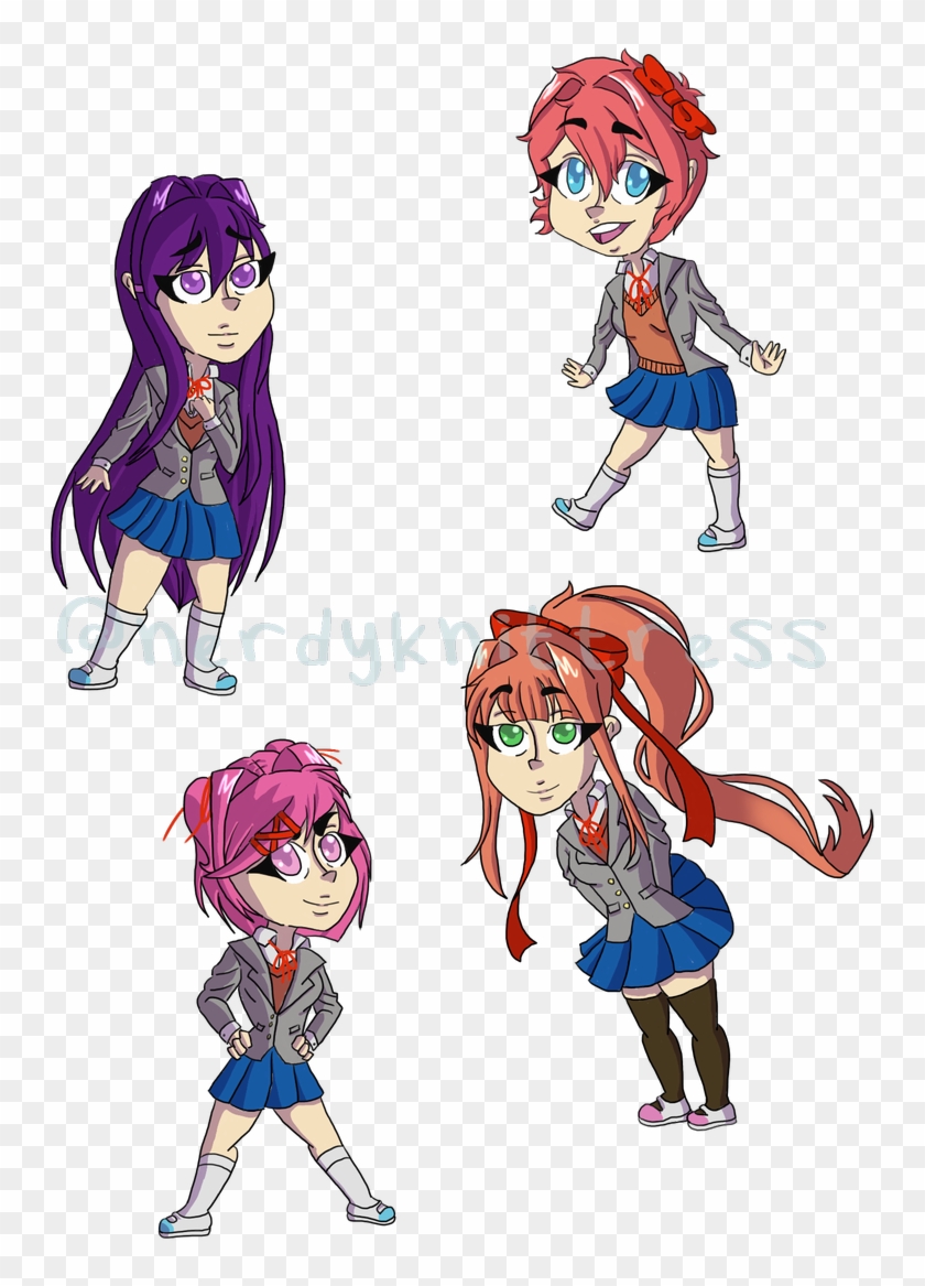 #dokidokiliteratureclub Stickers Are All Done Ready - Cartoon Clipart #2929932