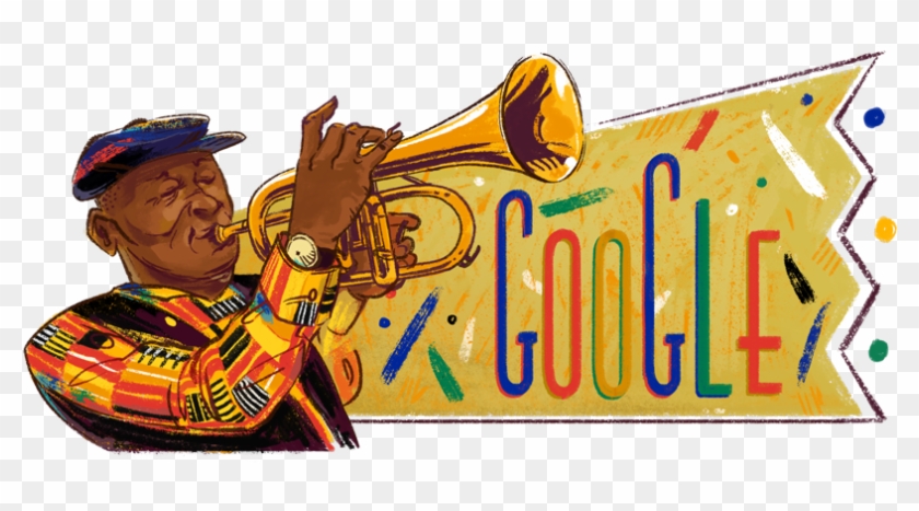 Hugh Masekela Google Doodle Clipart
