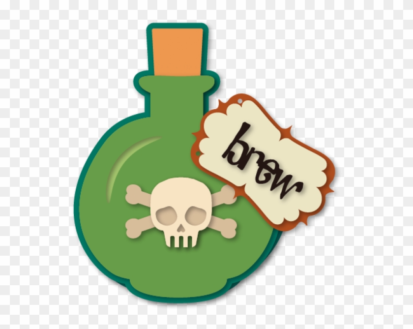 Potion Brew Bottle A6 Card - Skull Clipart #2930307