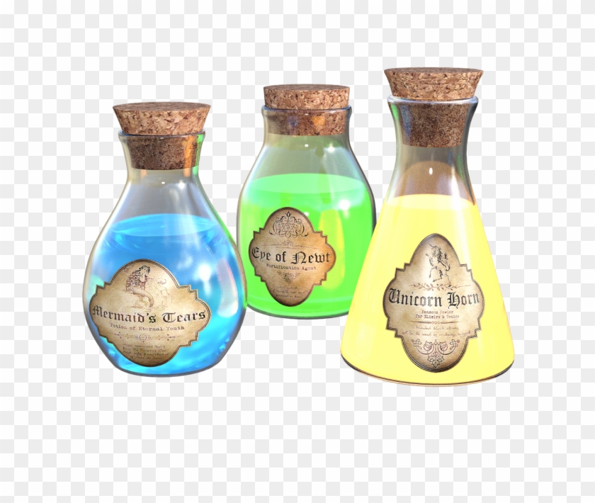 Magic Potion Bottles Cork Png Image - Medieval Potions Clipart