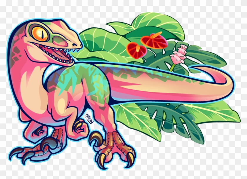 Cartoon Echo When They Were Both Young - Echo Velociraptor Clipart