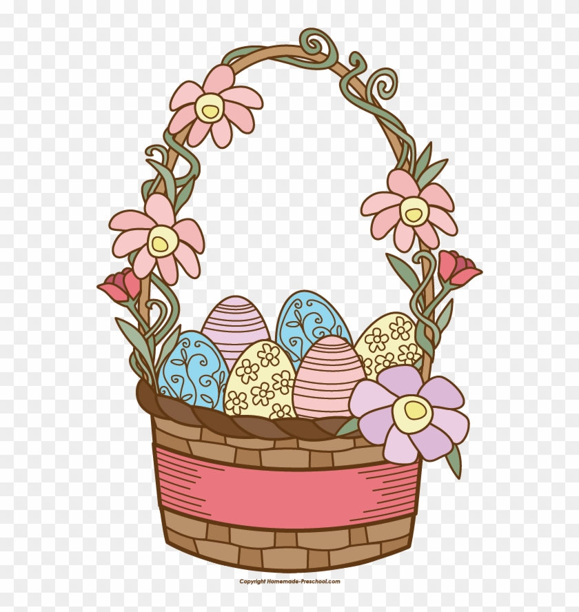 Easter Basket Clipart - Clip Art Easter Basket - Png Download