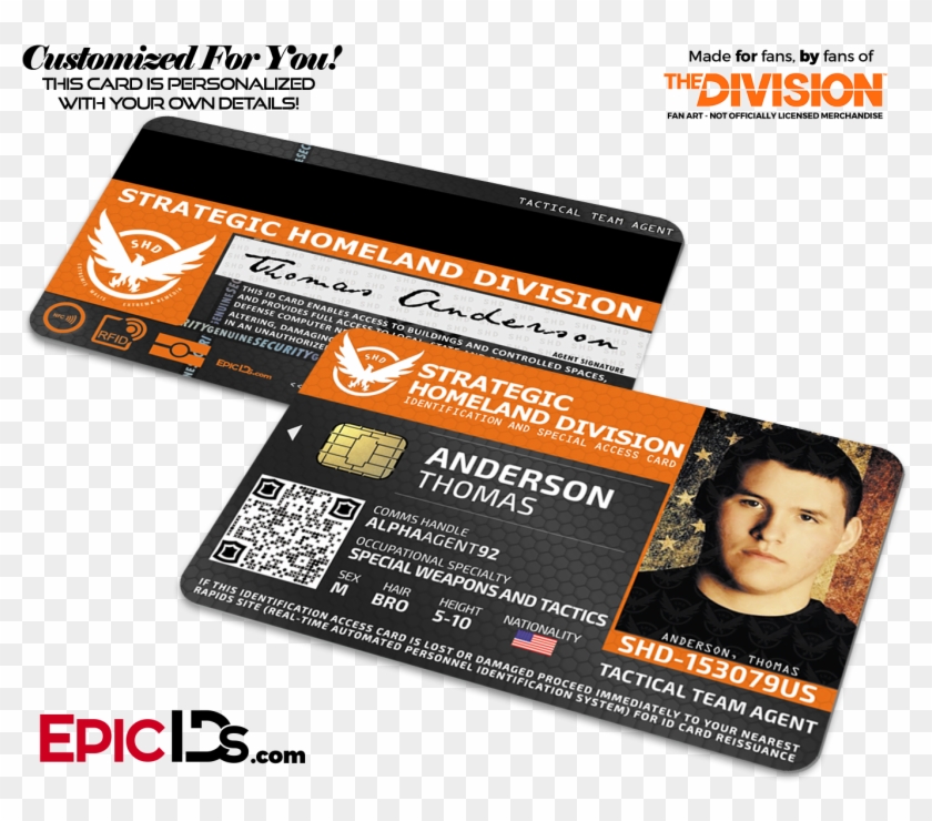 Strategic Homeland Division 'the Division' Agent Id - Eyelash Clipart #2932970